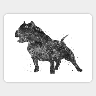 pitbull dog black and white Sticker